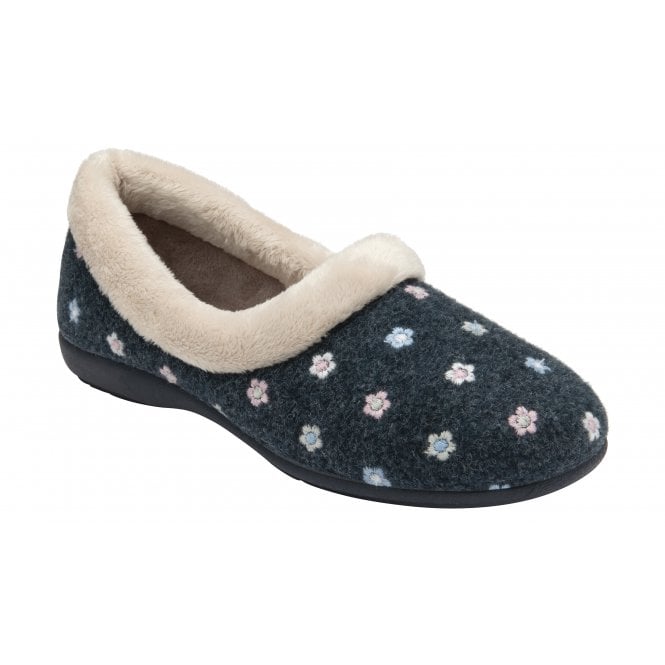 LOTUS Kylie Navy Full Slipper - Main Image
