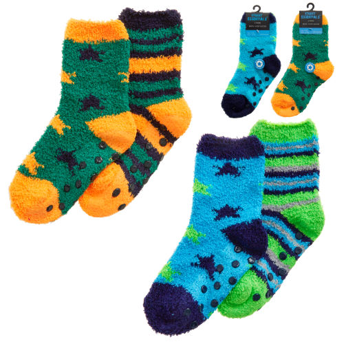 Striped Cosy Socks with Gripper