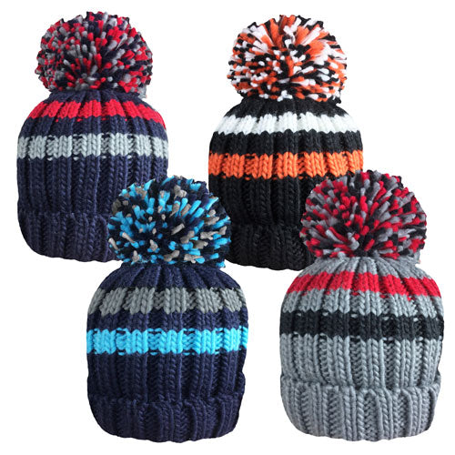 Boys Striped Knitted Hat