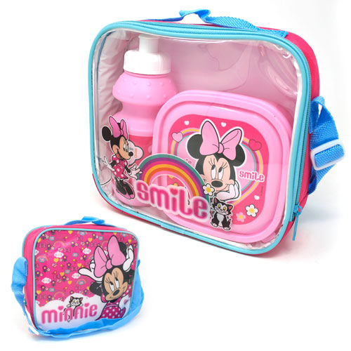Minnie Mouse Smile 3 Piece Lunch Bag Set