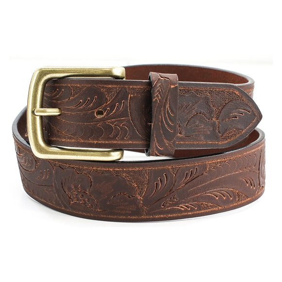 40mm Embossed Leather Belt - MORE COLOURS