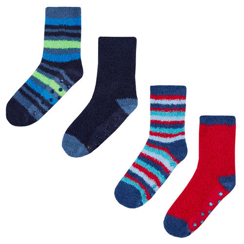 Cosy Socks with Grippers - 2 Pack