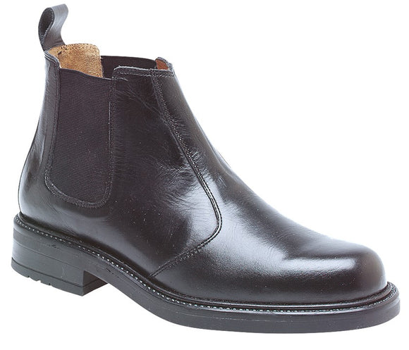 Black Leather Dealer Boot - Roamers