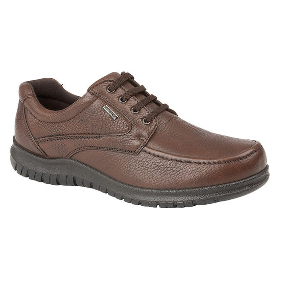 Brown Grain Leather Laced Shoe - IMAC