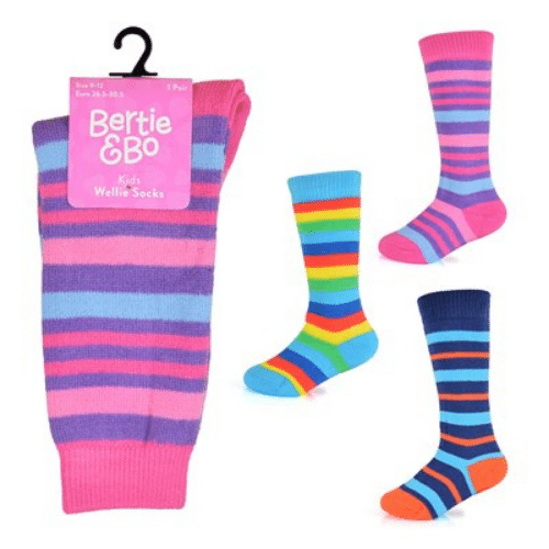 Children's Striped Welly Socks