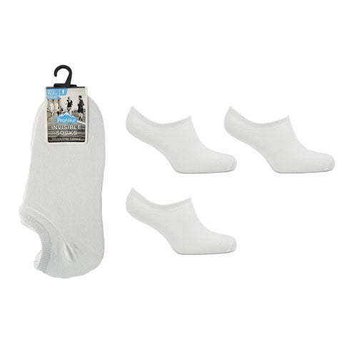 Mens White Trainer Socks 3 Pair Pack Mooreheads