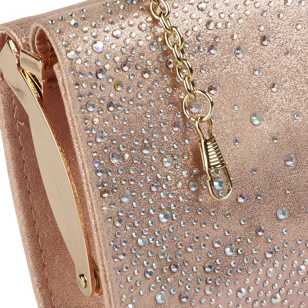 Buy the Lotus ladies' Chandra clutch bag in silver diamante online