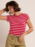 BRAKEBURN Coastline Red Striped T-Shirt