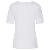 EMRECO White Ribbed Crew Neck Tee