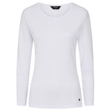 EMRECO White 3/4 Sleeve Crew Neck Top