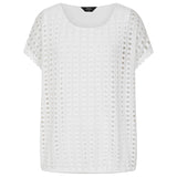 EMRECO Ivory Lace Jersey Knit Top