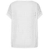 EMRECO Ivory Lace Jersey Knit Top