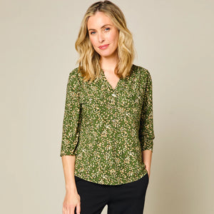 EMRECO Khaki Print Blouse