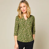 EMRECO Khaki Print Blouse