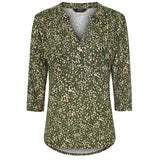 EMRECO Khaki Print Blouse