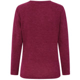 EMRECO Berry Round Neck Top with Necklace