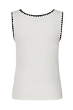 EMRECO Ivory Blanket Stitch Vest Top