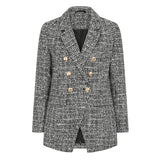 EMRECO Double Breasted Boucle Blazer