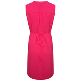 EMRECO Hot Pink Sleeveless Midi Dress