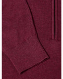 Remus Uomo Dark Red Long Sleeve Half Zip Sweater