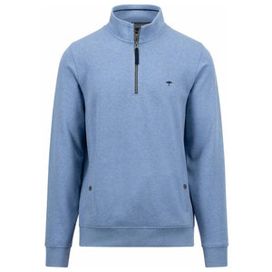 Fynch Hatton 1/4 Zip Sweatshirt Cloud Blue