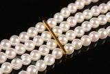 Pearl Oval Buckle Belt in Ivory