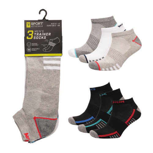 Mens Sports Trainer Socks 3 Pair Pack