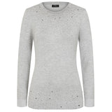 EMRECO Silver Grey Sparkle Long Sleeve Jumper