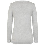 EMRECO Silver Grey Sparkle Long Sleeve Jumper