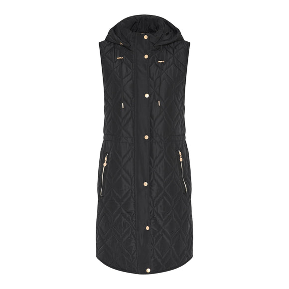 MICHA Black Quilted Gilet