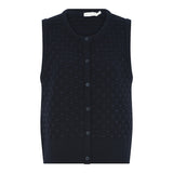 MICHA Navy Knitted Waistcoat