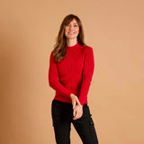 EMRECO Red Skinny Rib Cable Jumper