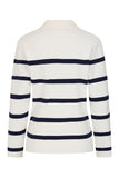 EMRECO Navy Stripe Collared Cardigan