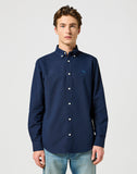 WRANGLER Navy Regular Oxford Shirt