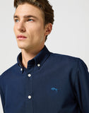 WRANGLER Navy Regular Oxford Shirt
