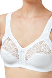 MARLON White Lace Panel Non-Wired Bra