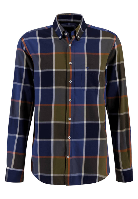 FYNCH HATTON CHECK COTTON SHIRT 13087020 709