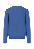 FYNCH HATTON Blue Round Neck Wool Jumper