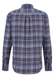 FYNCH HATTON Blue Checked Flannel Shirt