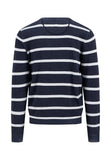 FYNCH HATTON O-Neck Plated Stripe Navy