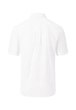 FYNCH HATTON White Slub Cotton Short Sleeve Shirt