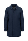 FYNCH HATTON Navy Twill Car Coat