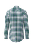 FYNCH HATTON Grass Green Check Shirt