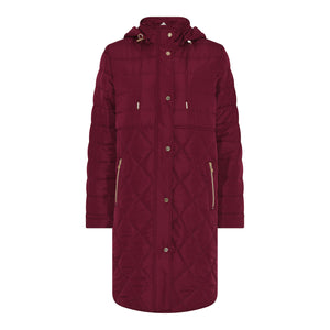 MICHA Plum Quilted Coat