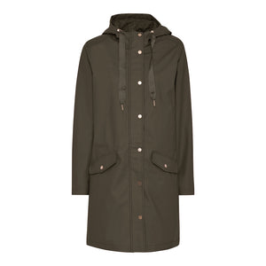 MICHA Olive Green Quilted Rain Coat