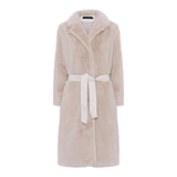 MICHA Camel Faux Fur Coat