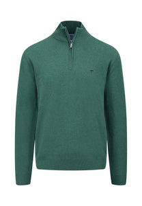 FYNCH HATTON Emerald Superfine Troyer 1/4 Zip