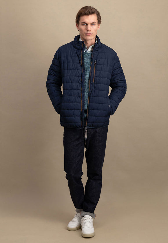 FYNCH HATTON Navy Padded Quilted Jacket 14142600 688