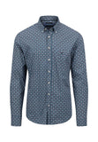 FYNCH HATTON Dark Teal Graphic Print Shirt