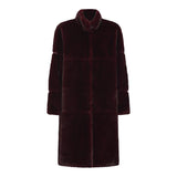 MICHA Plum Faux Fur Coat